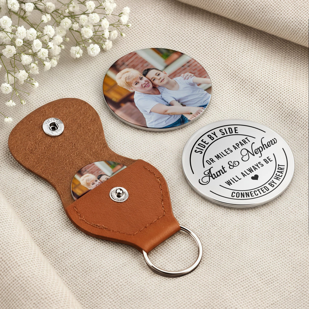 Personalized Pocket Hug Keychain for Aunt & Nephew Gift Pocket Hug GradoCreations