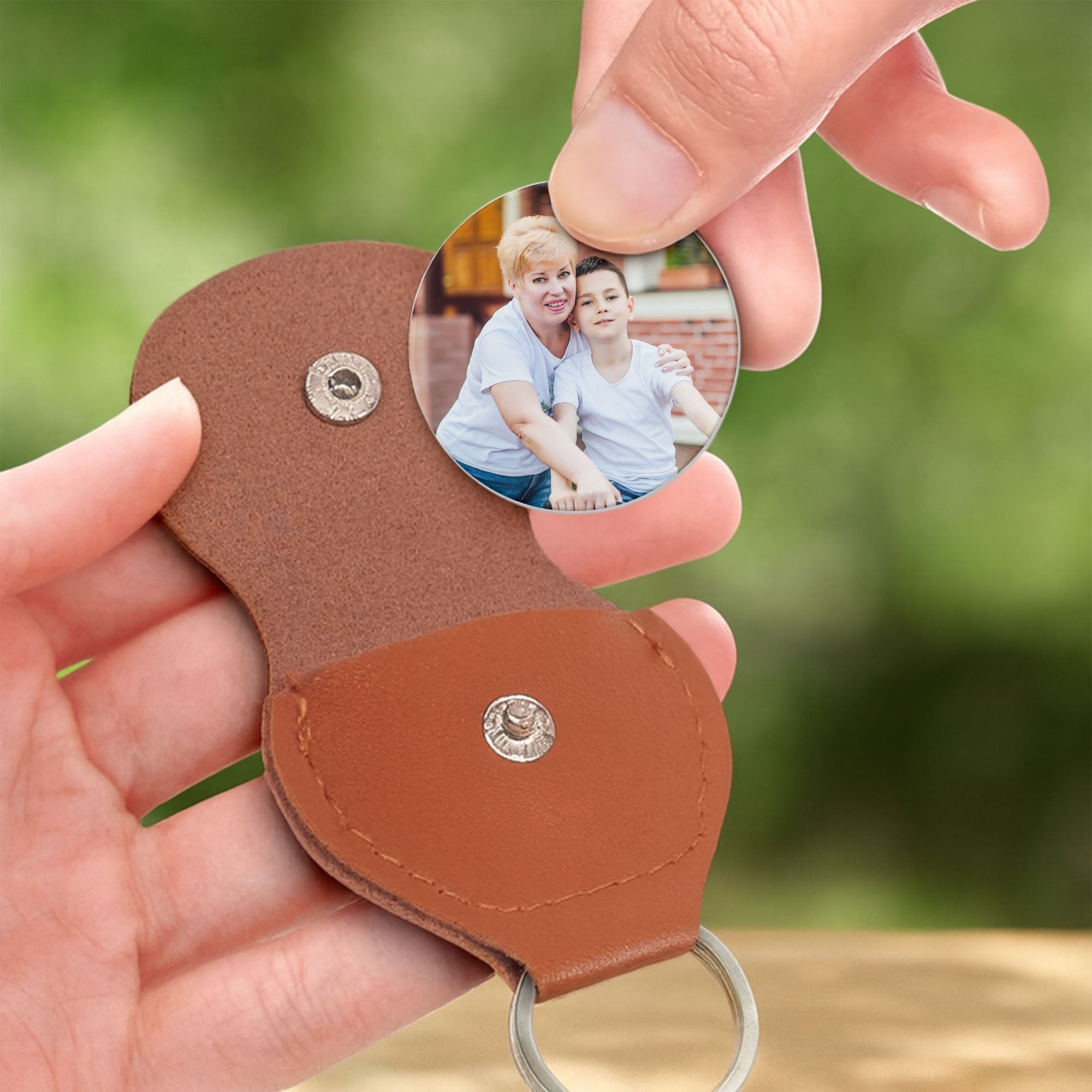 Personalized Pocket Hug Keychain for Aunt & Nephew Gift