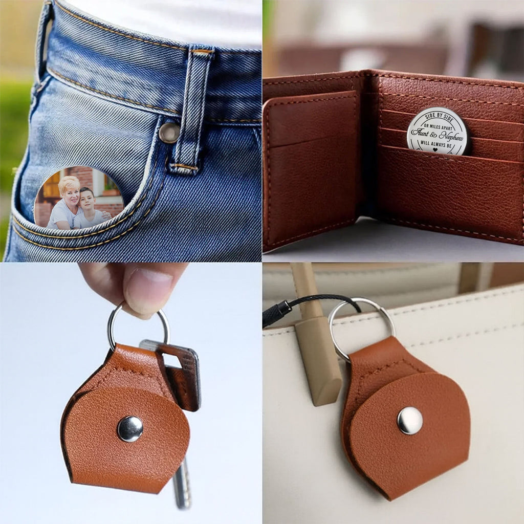 Personalized Pocket Hug Keychain for Aunt & Nephew Gift Pocket Hug GradoCreations