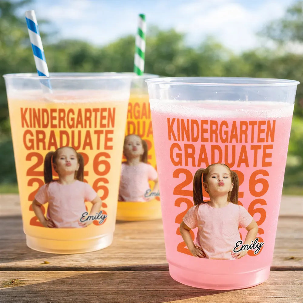 Personalized Frosted Cups Custom Photo Preschool Graduate Gift