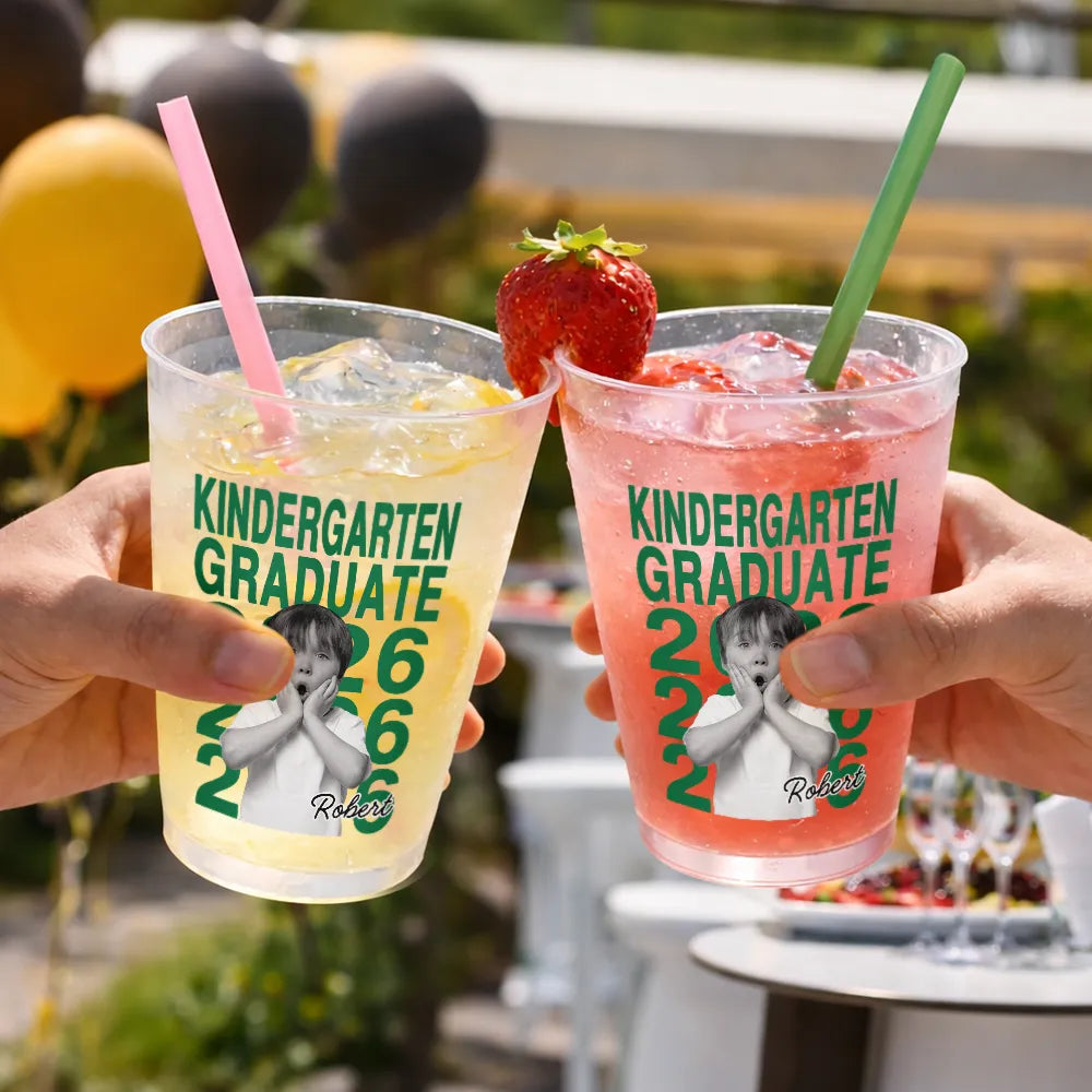 Personalized Frosted Cups Custom Photo Preschool Graduate Gift