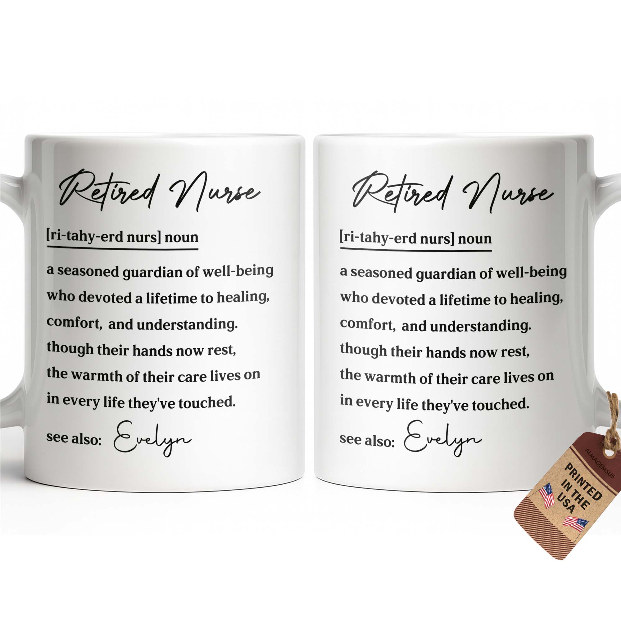 Personalized Definition Coffee Mug Custom Gift for Nurse Edge-to-edge Mug GradoCreations