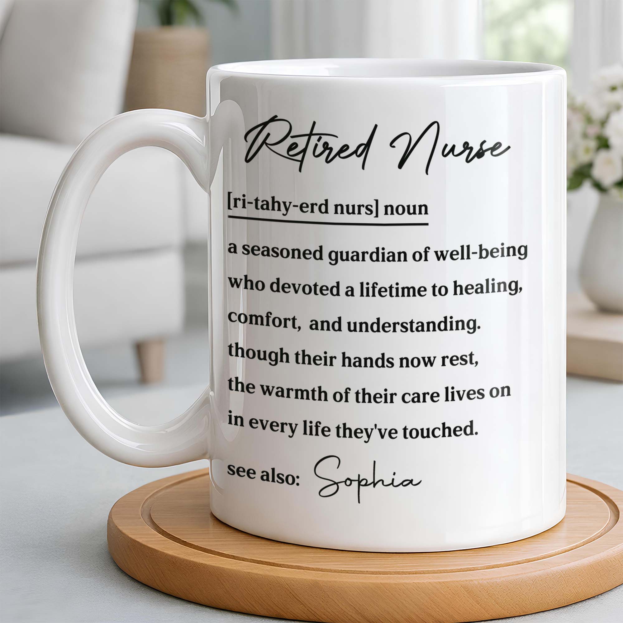 Personalized Definition Coffee Mug Custom Gift for Nurse Edge-to-edge Mug GradoCreations