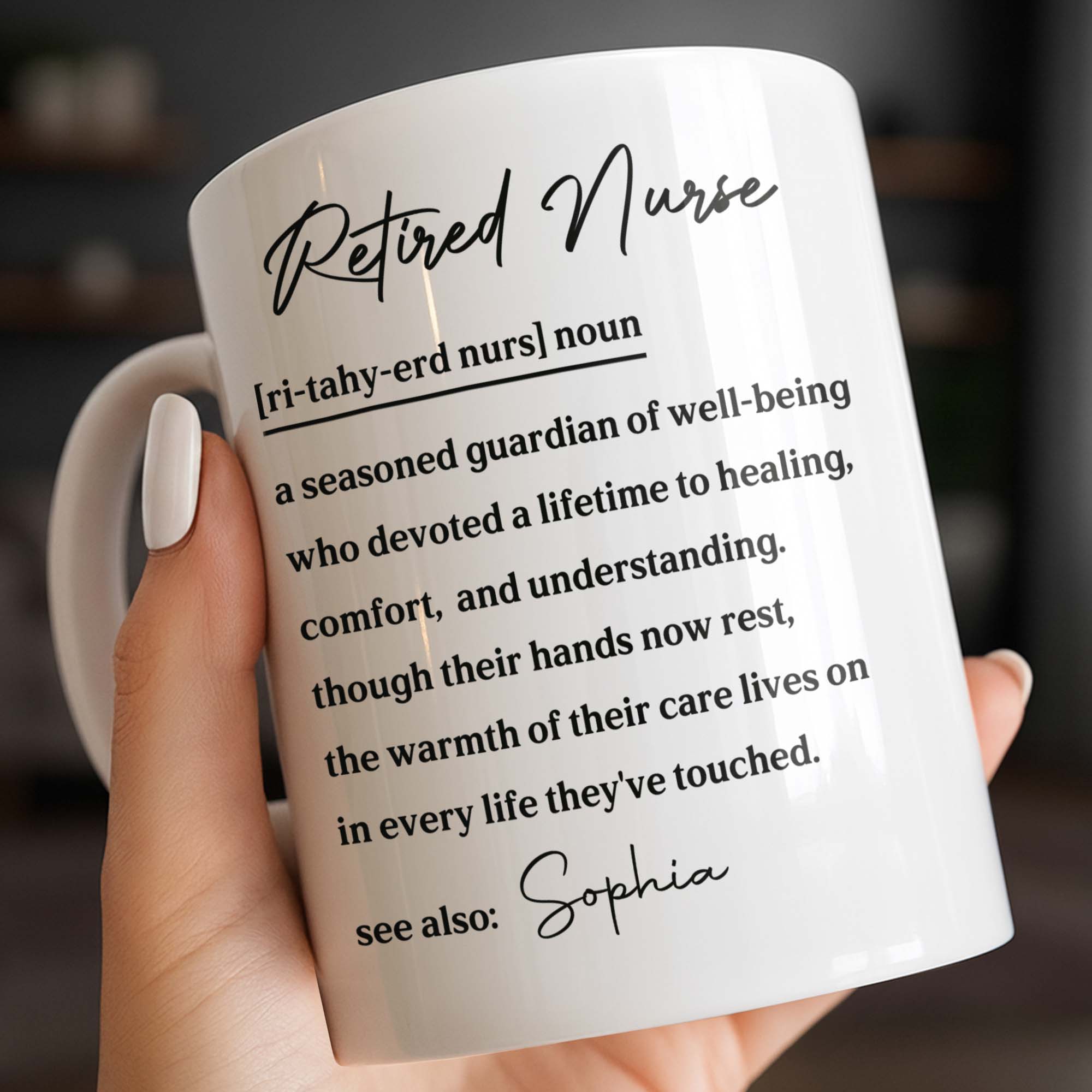 Personalized Definition Coffee Mug Custom Gift for Nurse Edge-to-edge Mug GradoCreations