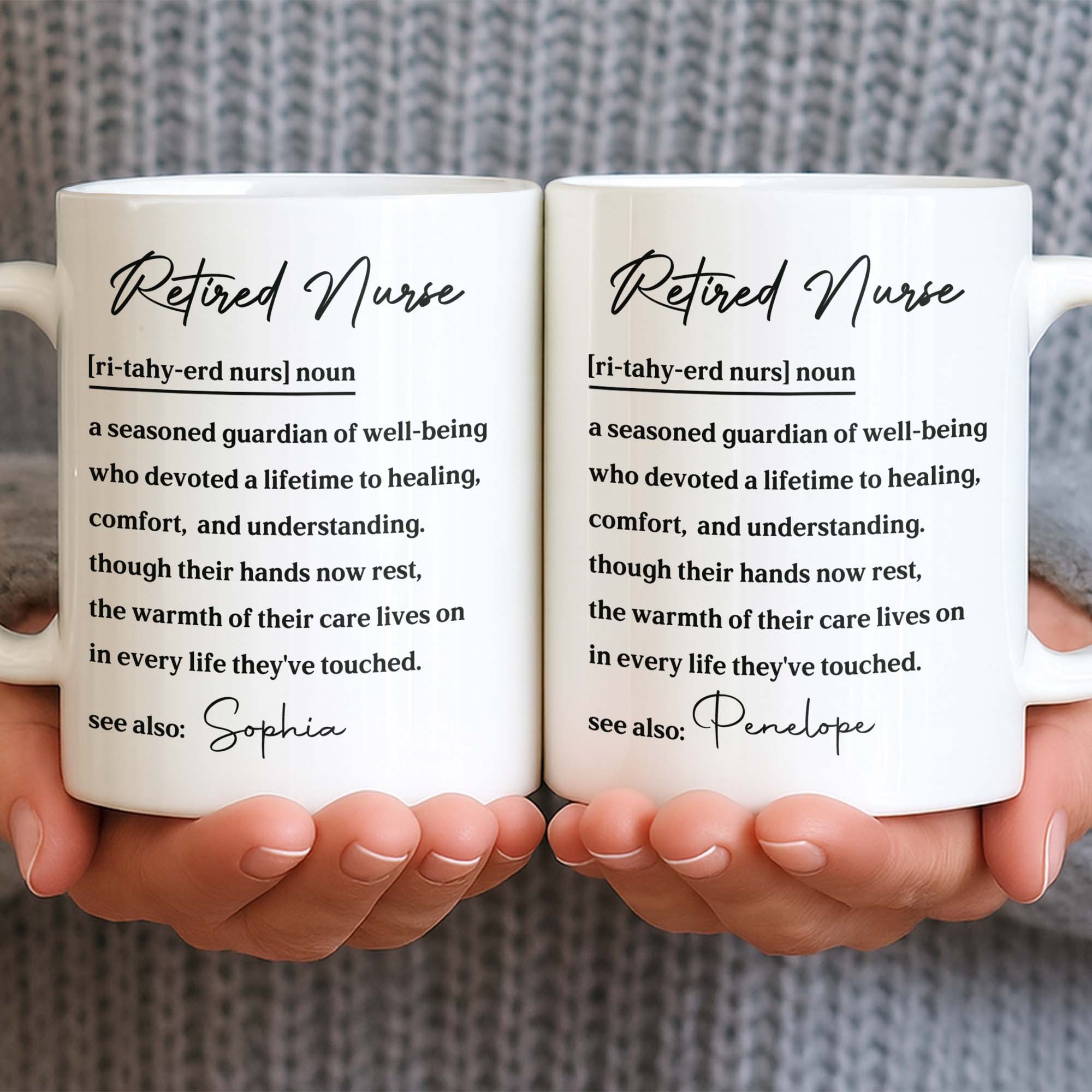 Personalized Definition Coffee Mug Custom Gift for Nurse Edge-to-edge Mug GradoCreations