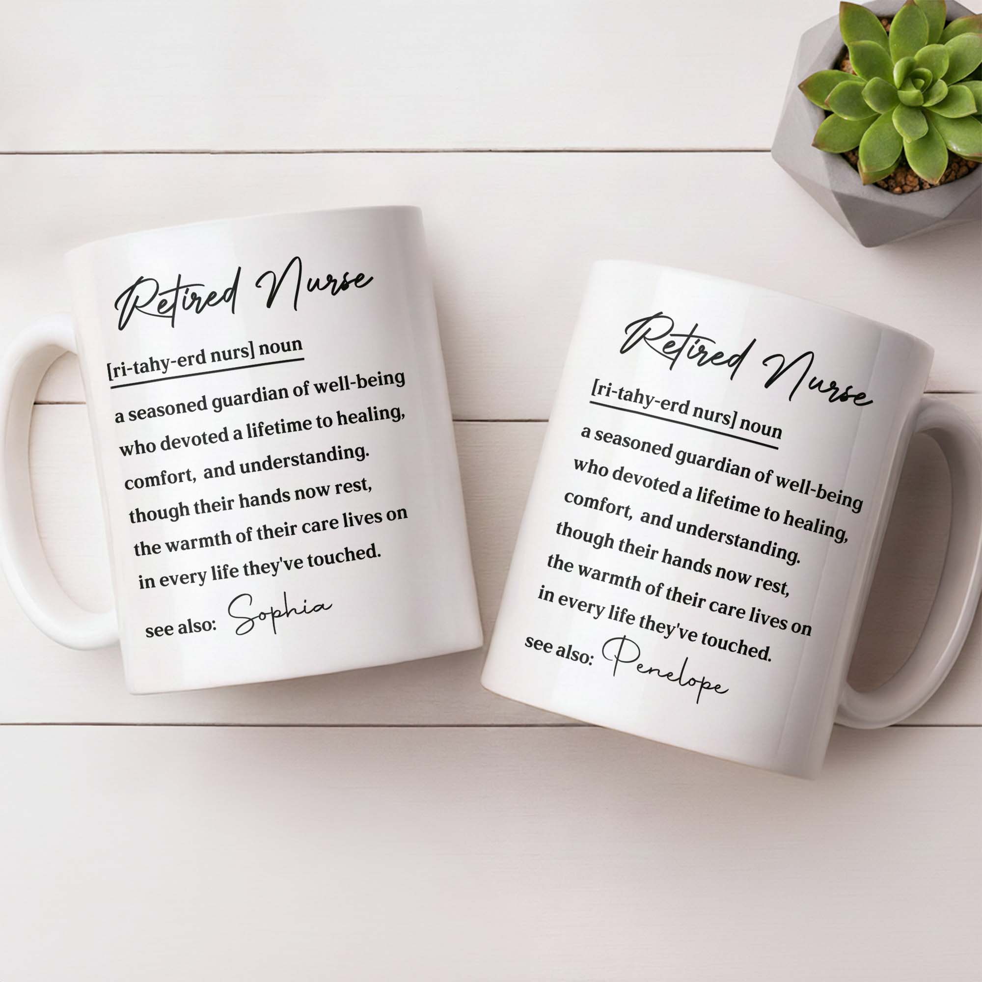 Personalized Definition Coffee Mug Custom Gift for Nurse Edge-to-edge Mug GradoCreations