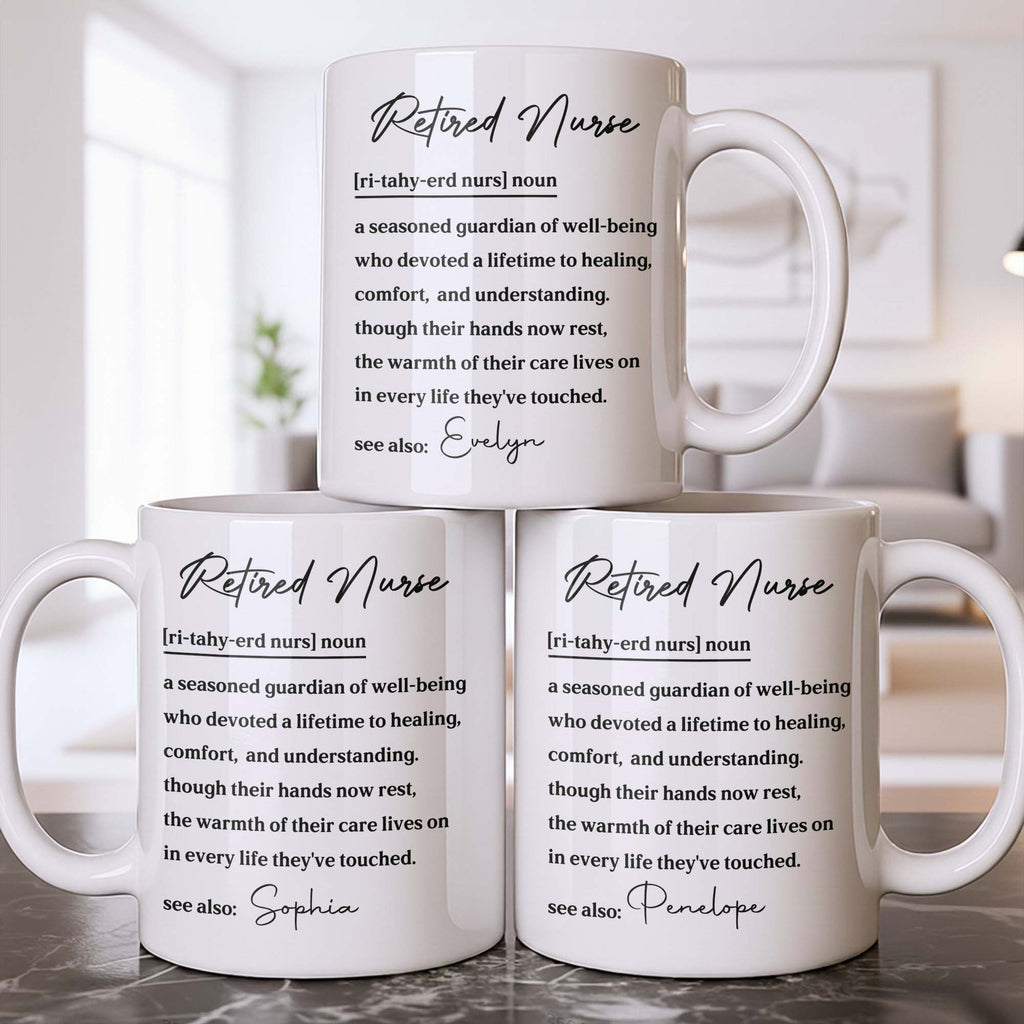 Personalized Definition Coffee Mug Custom Gift for Nurse Edge-to-edge Mug GradoCreations