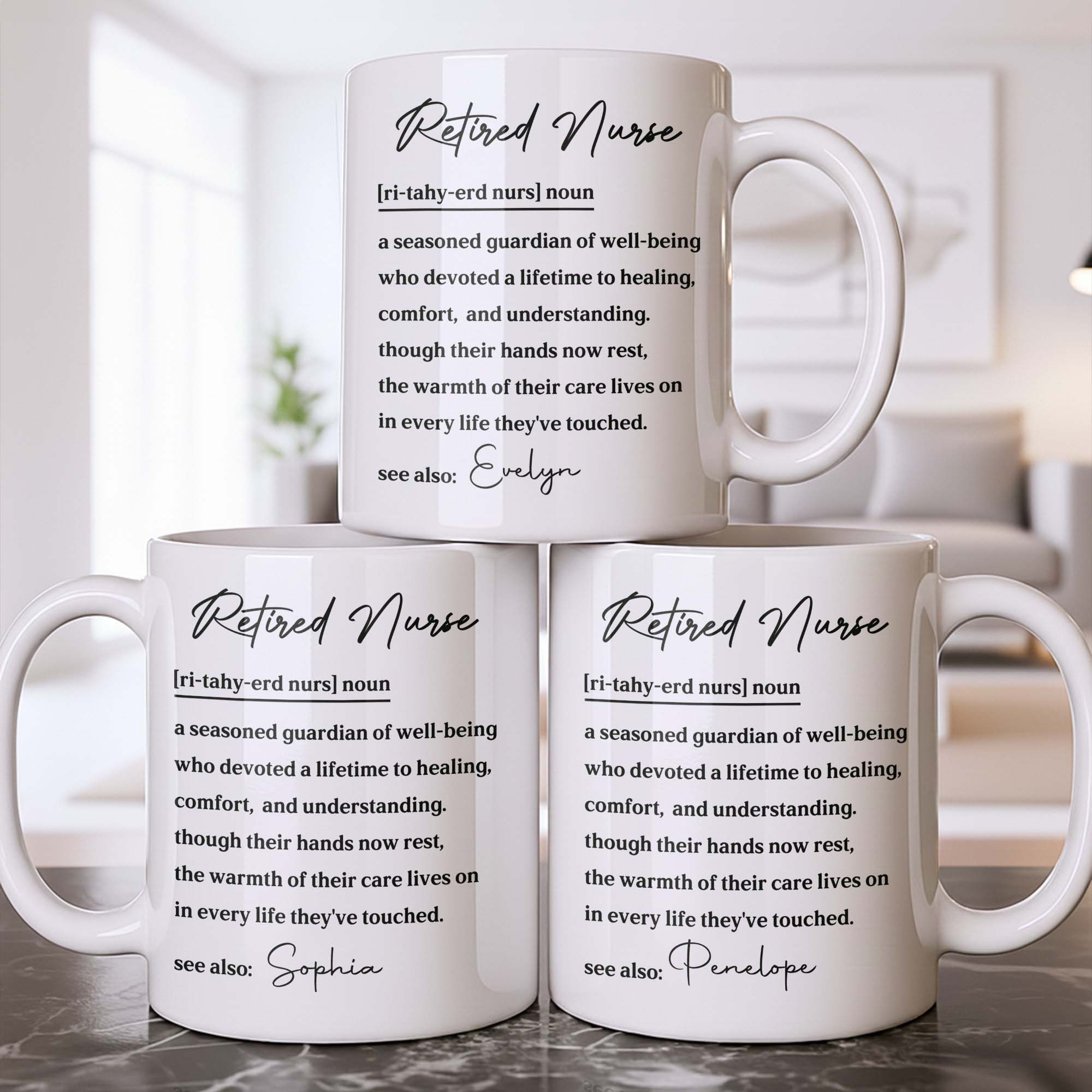 Personalized Definition Coffee Mug Custom Gift for Nurse Edge-to-edge Mug GradoCreations
