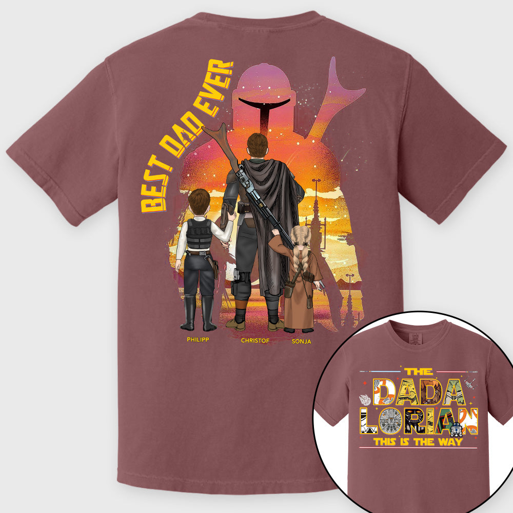 Personalized DADalorian T-Shirt Best Dad Ever Gift for Father's Day