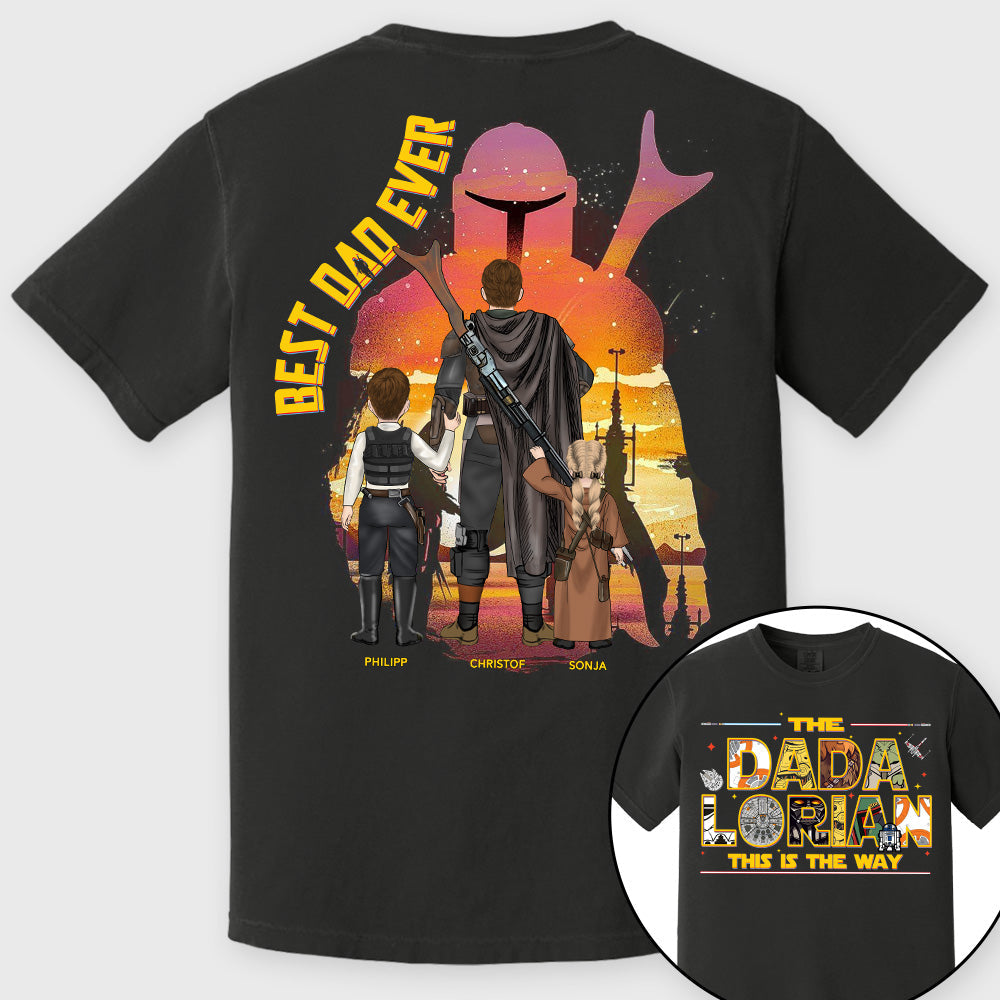 Personalized DADalorian T-Shirt Best Dad Ever Gift for Father's Day