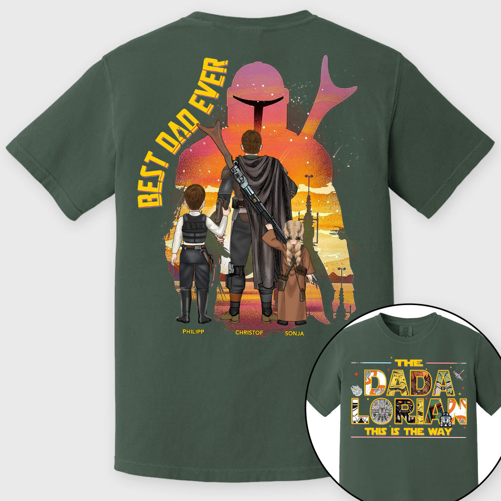 Personalized DADalorian T-Shirt Best Dad Ever Gift for Father's Day