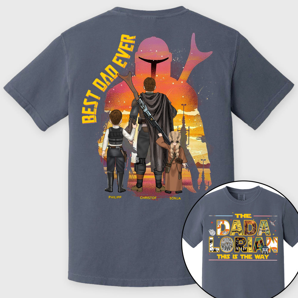 Personalized DADalorian T-Shirt Best Dad Ever Gift for Father's Day