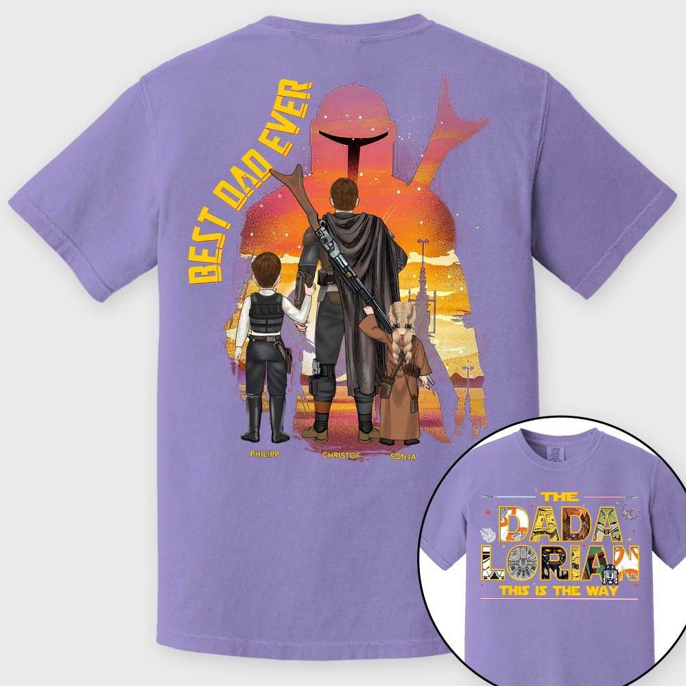 Personalized DADalorian T-Shirt Best Dad Ever Gift for Father's Day