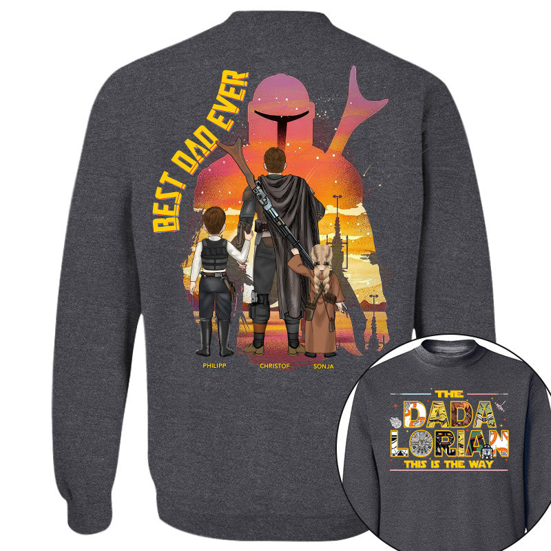 Personalized DADalorian T-Shirt Best Dad Ever Gift for Father's Day