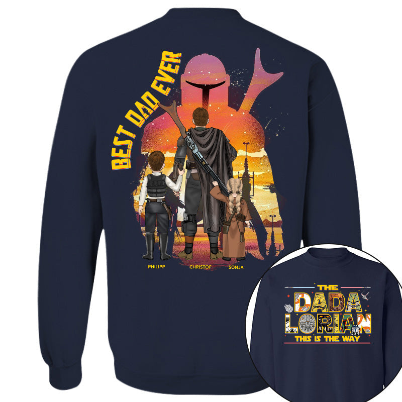 Personalized DADalorian T-Shirt Best Dad Ever Gift for Father's Day