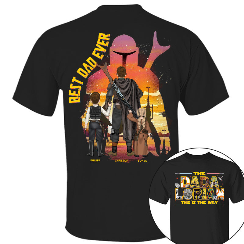 Personalized DADalorian T-Shirt Best Dad Ever Gift for Father's Day