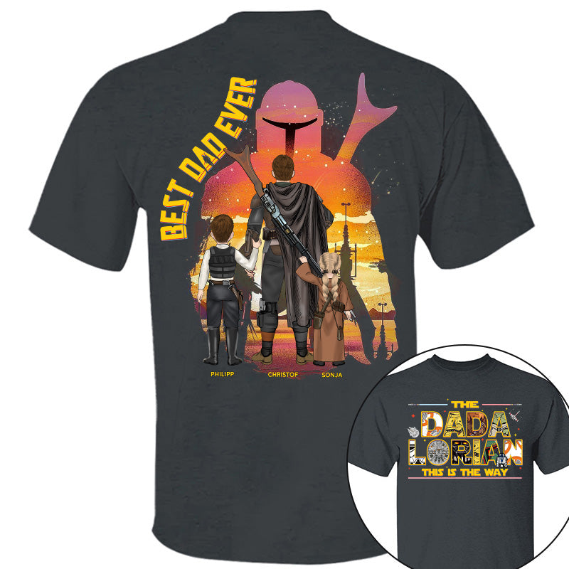 Personalized DADalorian T-Shirt Best Dad Ever Gift for Father's Day
