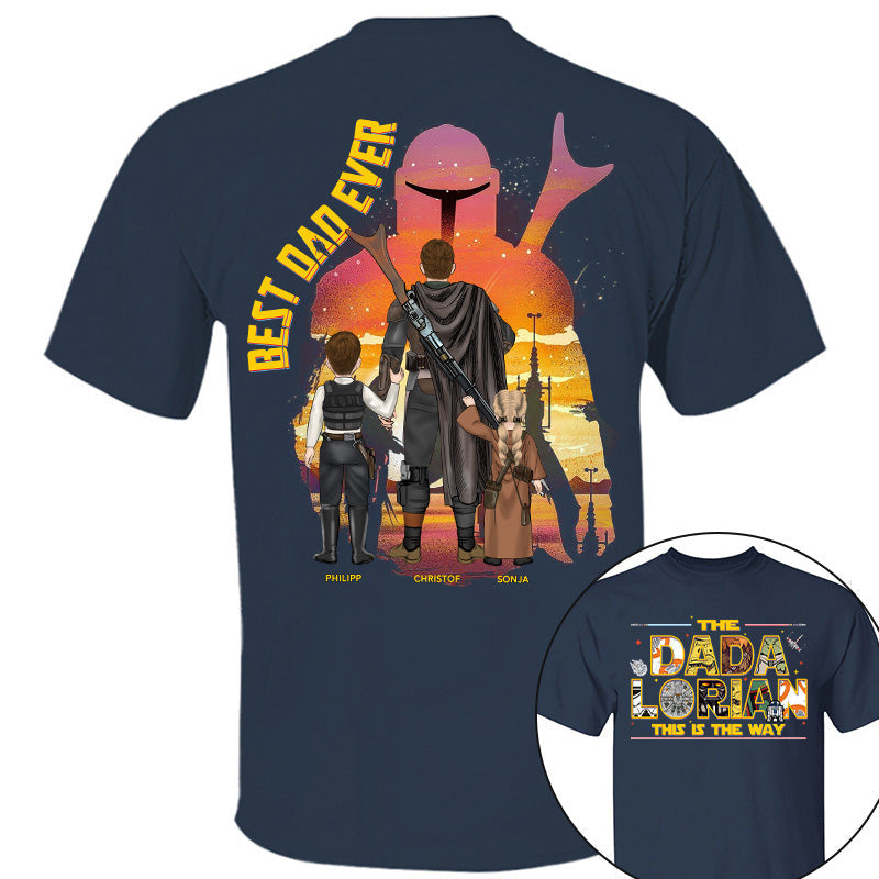 Personalized DADalorian T-Shirt Best Dad Ever Gift for Father's Day