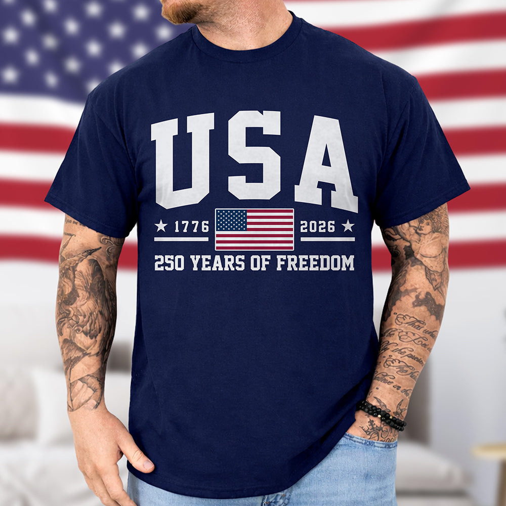 Personalized 250 Years of Freedom T-Shirt for Independence Day Gift HN590 - Tshirt GradoCreations
