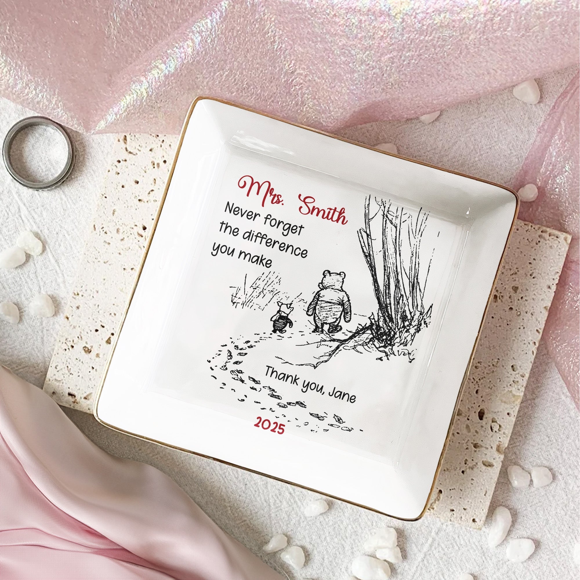 Personalized Jewelry Dish Gift for Teacher | Thank You Keepsake