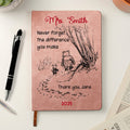 Personalized Leather Notebook Thank You Gift for Teacher