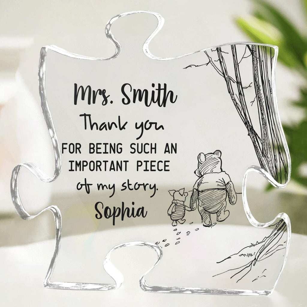 Personalized Acrylic Teacher Plaque Gift - Thank You Keepsake