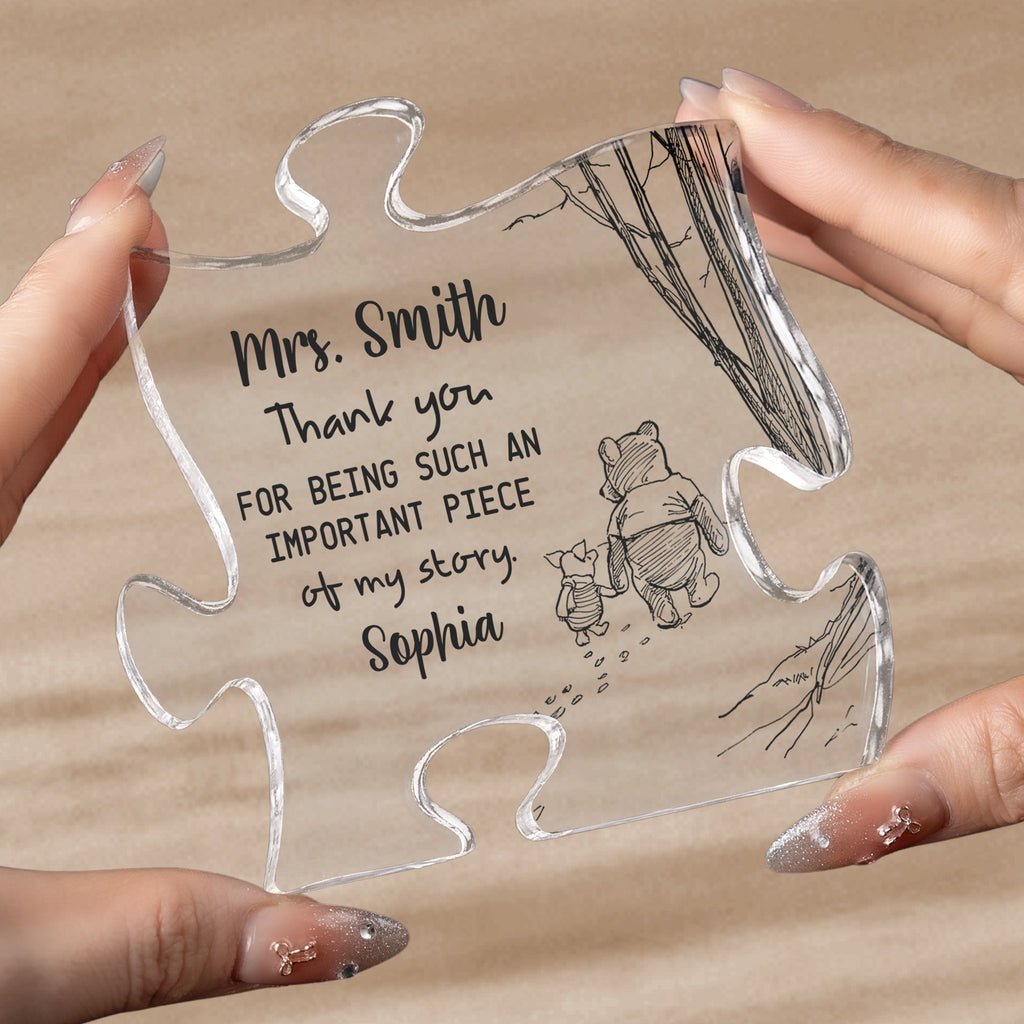 Personalized Acrylic Teacher Plaque Gift - Thank You Keepsake