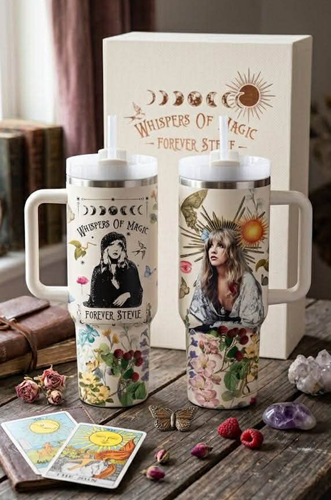 Personalized 40oz Floral Tumbler with Handle for Her GradoCreations
