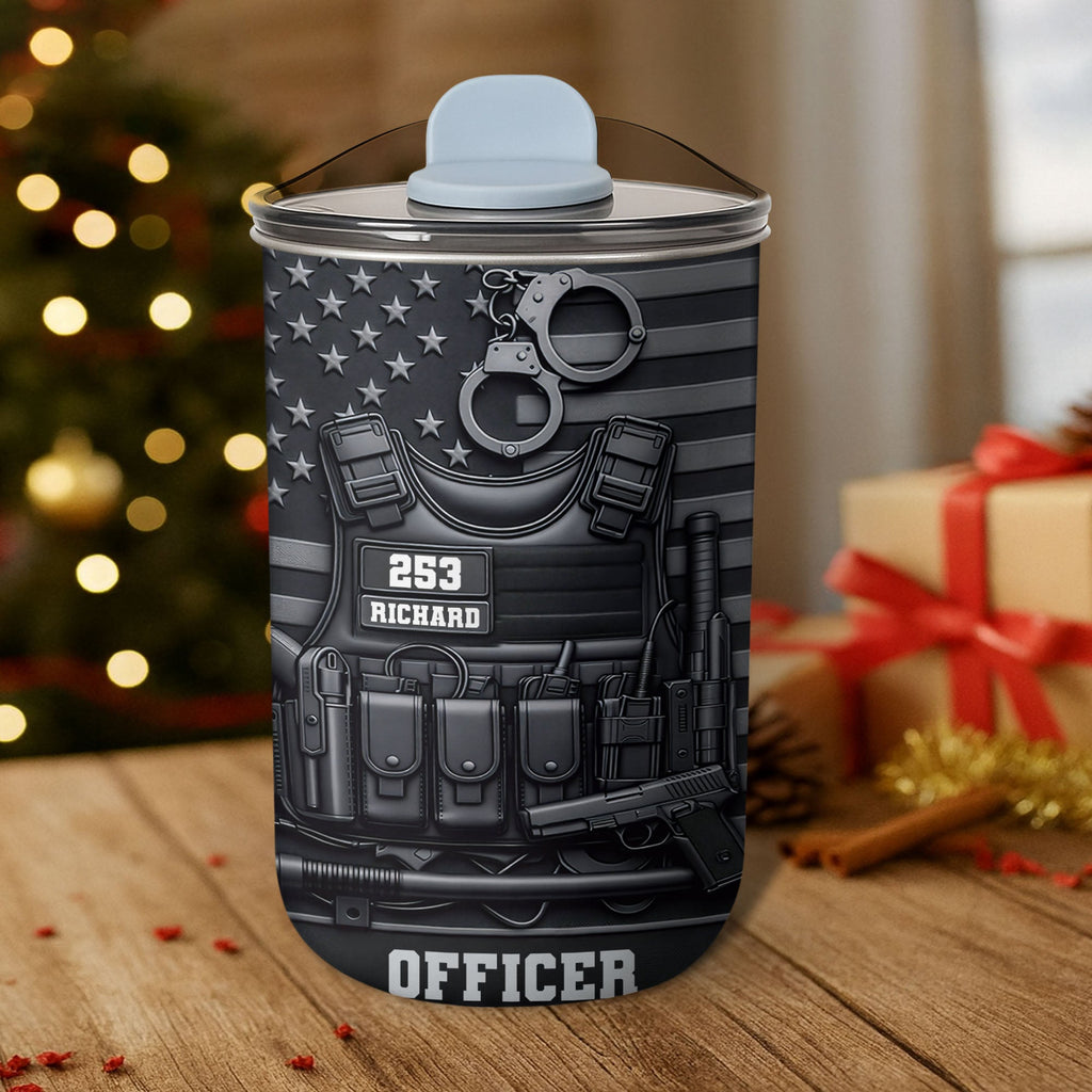Personalized 10oz Stainless Steel Tumbler American Flag Gift for Dad