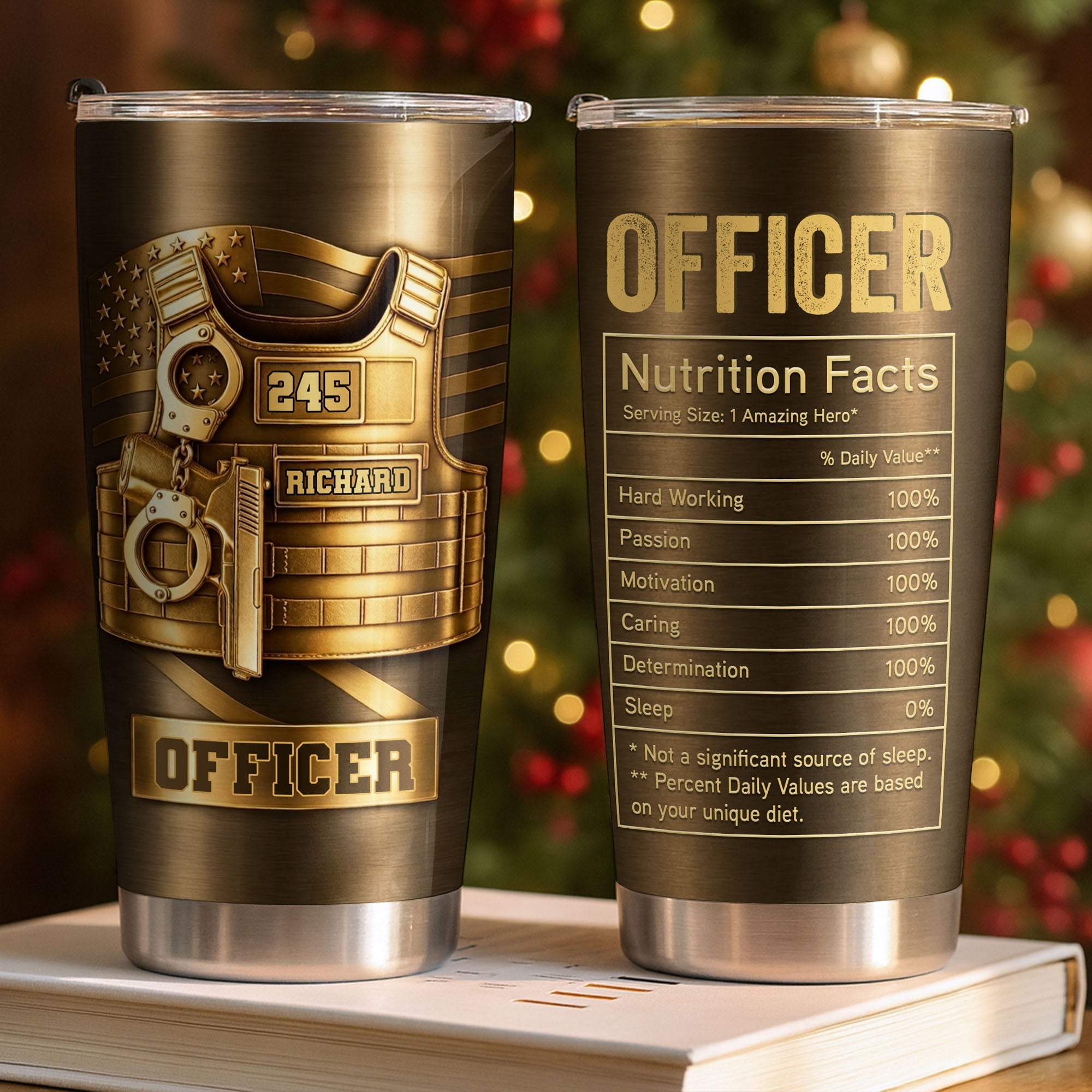 Personalized 20oz Stainless Steel Tumbler Custom Name Gift for Dad 20oz Tumbler GradoCreations