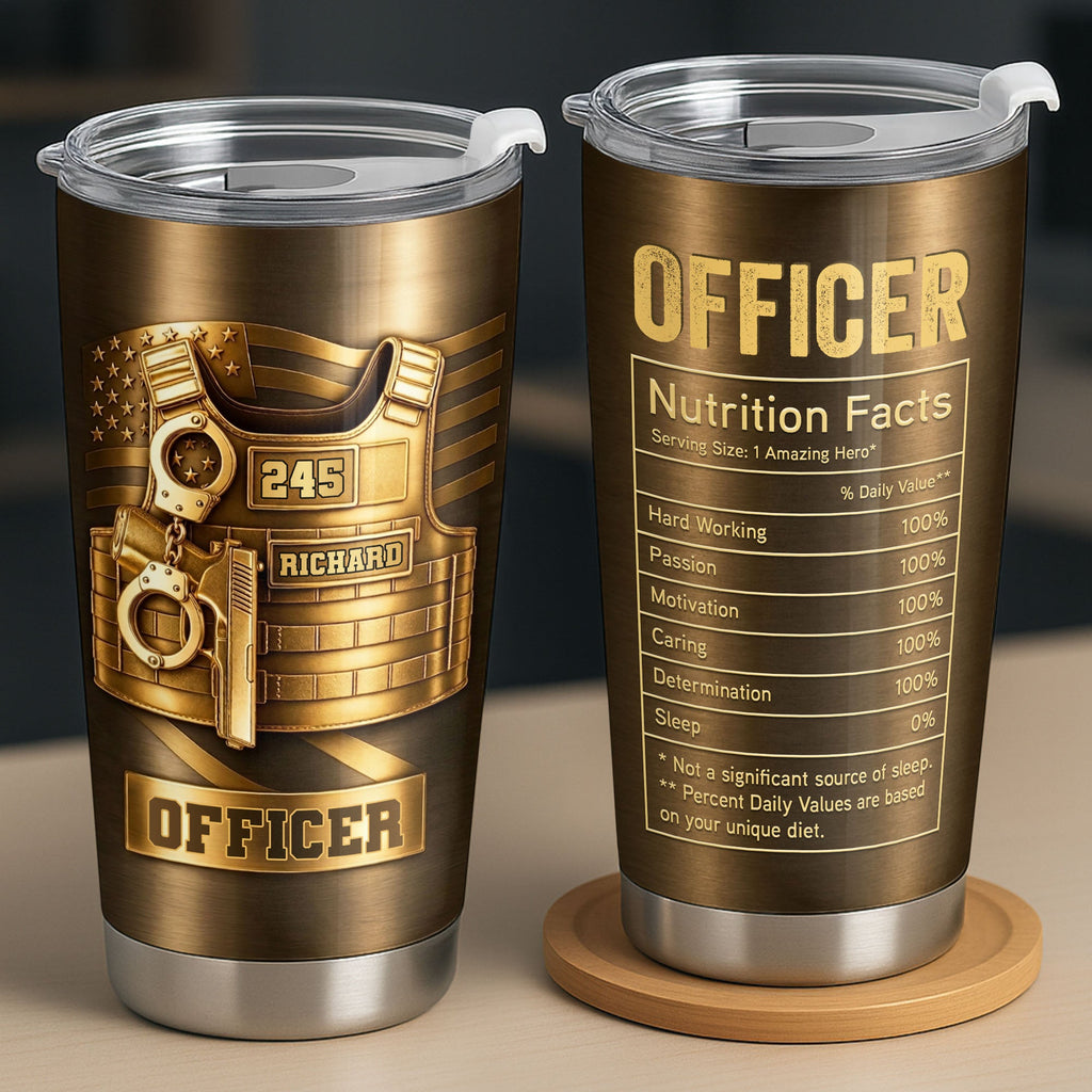 Personalized 20oz Stainless Steel Tumbler Custom Name Gift for Dad 20oz Tumbler GradoCreations