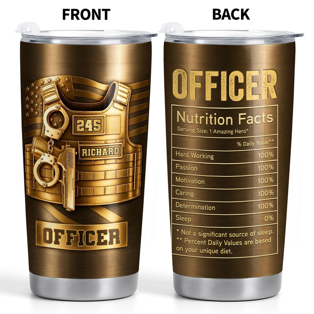 Personalized 20oz Stainless Steel Tumbler Custom Name Gift for Dad 20oz Tumbler GradoCreations