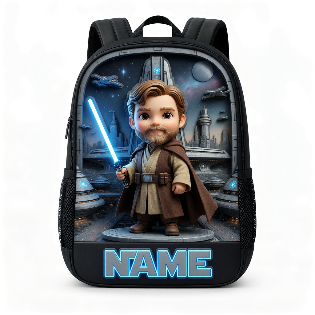Custom Photo Galaxy Star Kids Personalized Backpack Set for School School Bag+ GradoCreations