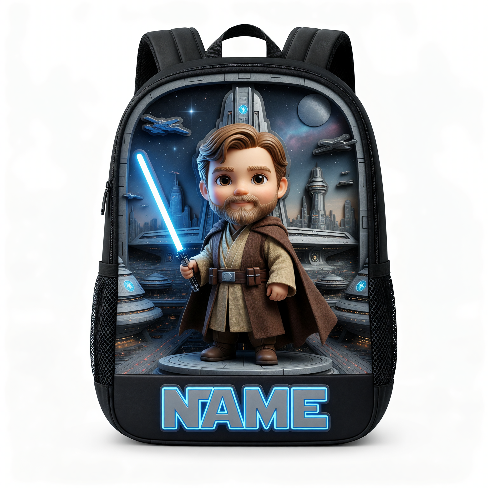 Custom Photo Galaxy Star Kids Personalized Backpack Set for School School Bag+ GradoCreations