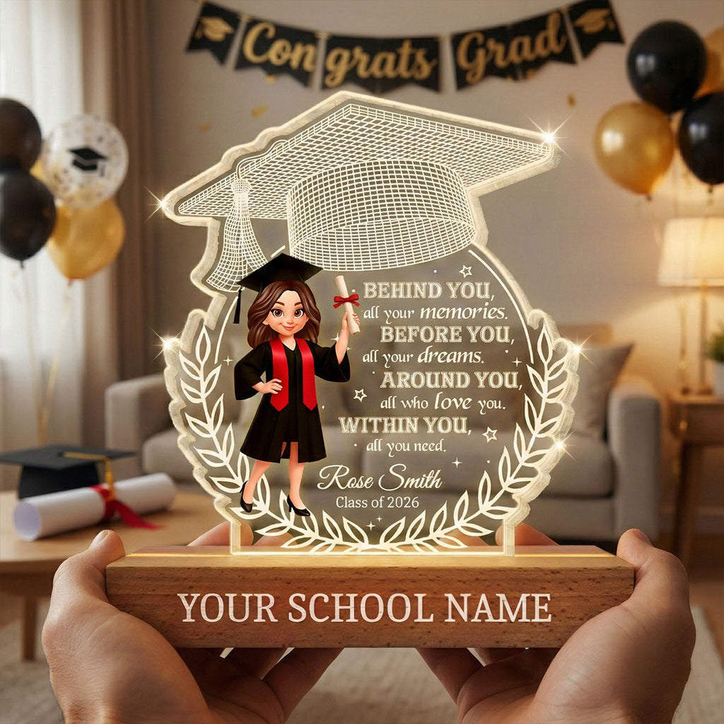 Personalized 3D LED Light Graduation Gift for Class of 2026