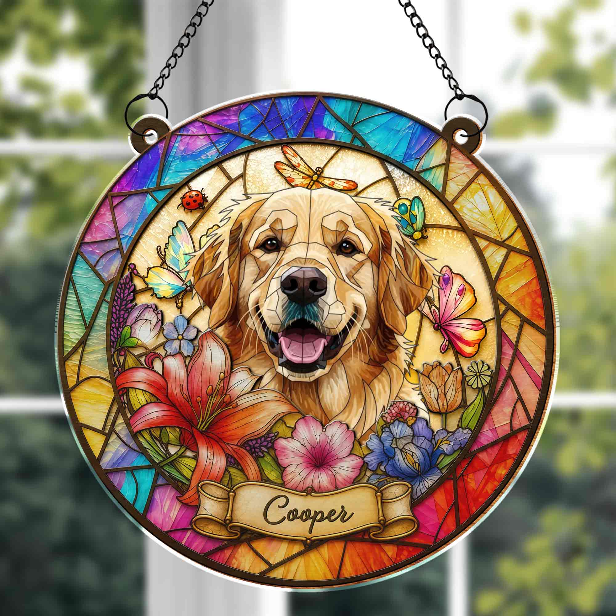 Personalized Custom Dog Suncatcher Gift for Pet Lovers