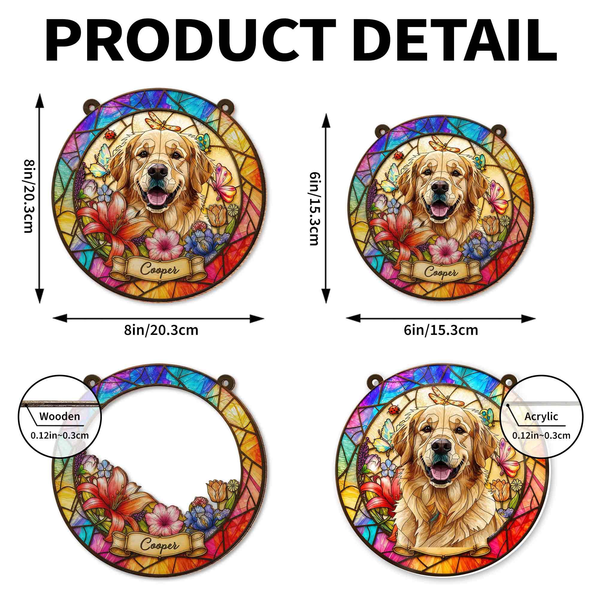 Personalized Custom Dog Suncatcher Gift for Pet Lovers Suncatcher GradoCreations