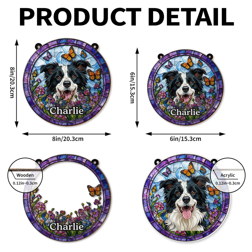 Personalized Dog Suncatcher Custom Name Gift for Pet Lovers Suncatcher GradoCreations
