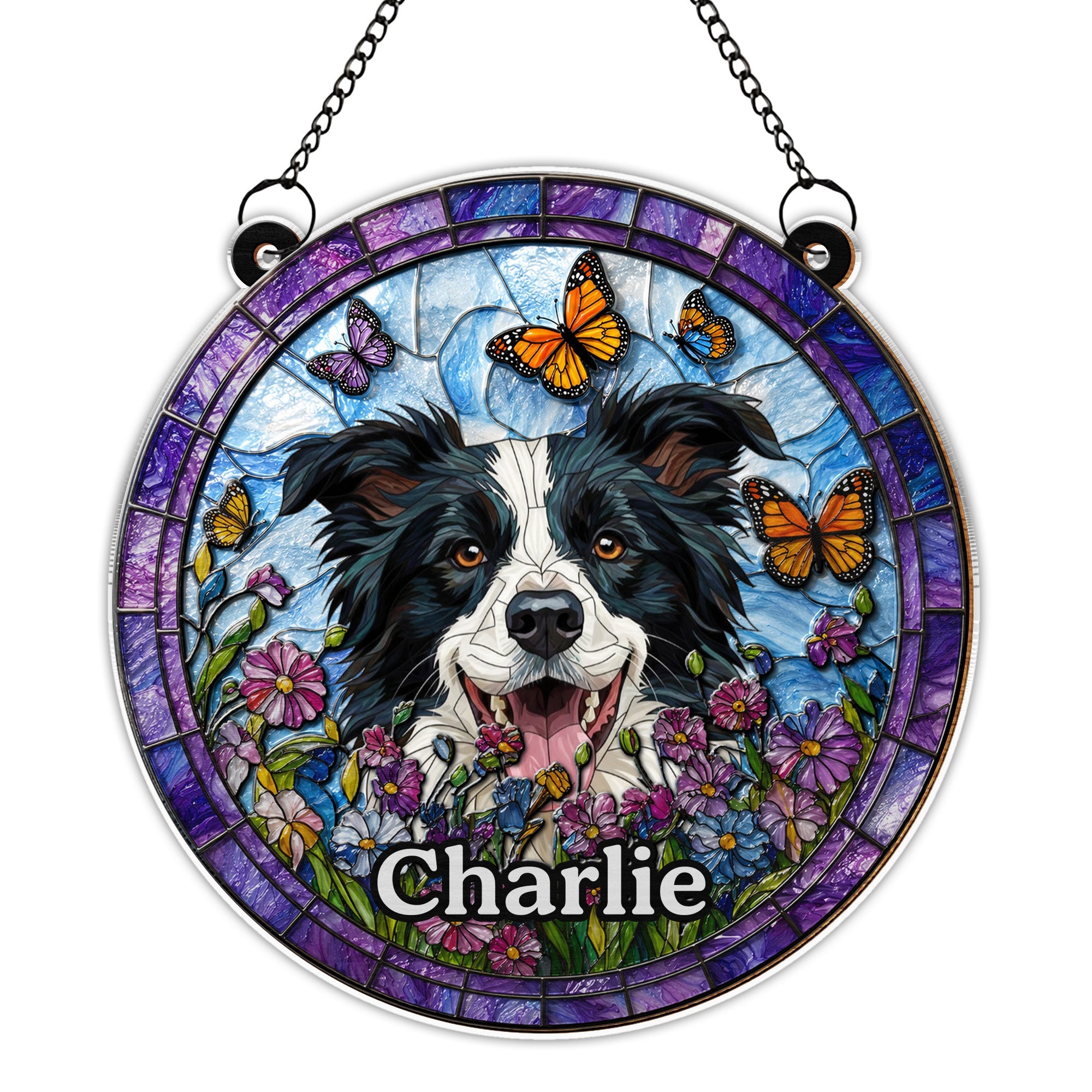 Personalized Dog Suncatcher Custom Name Gift for Pet Lovers Suncatcher GradoCreations