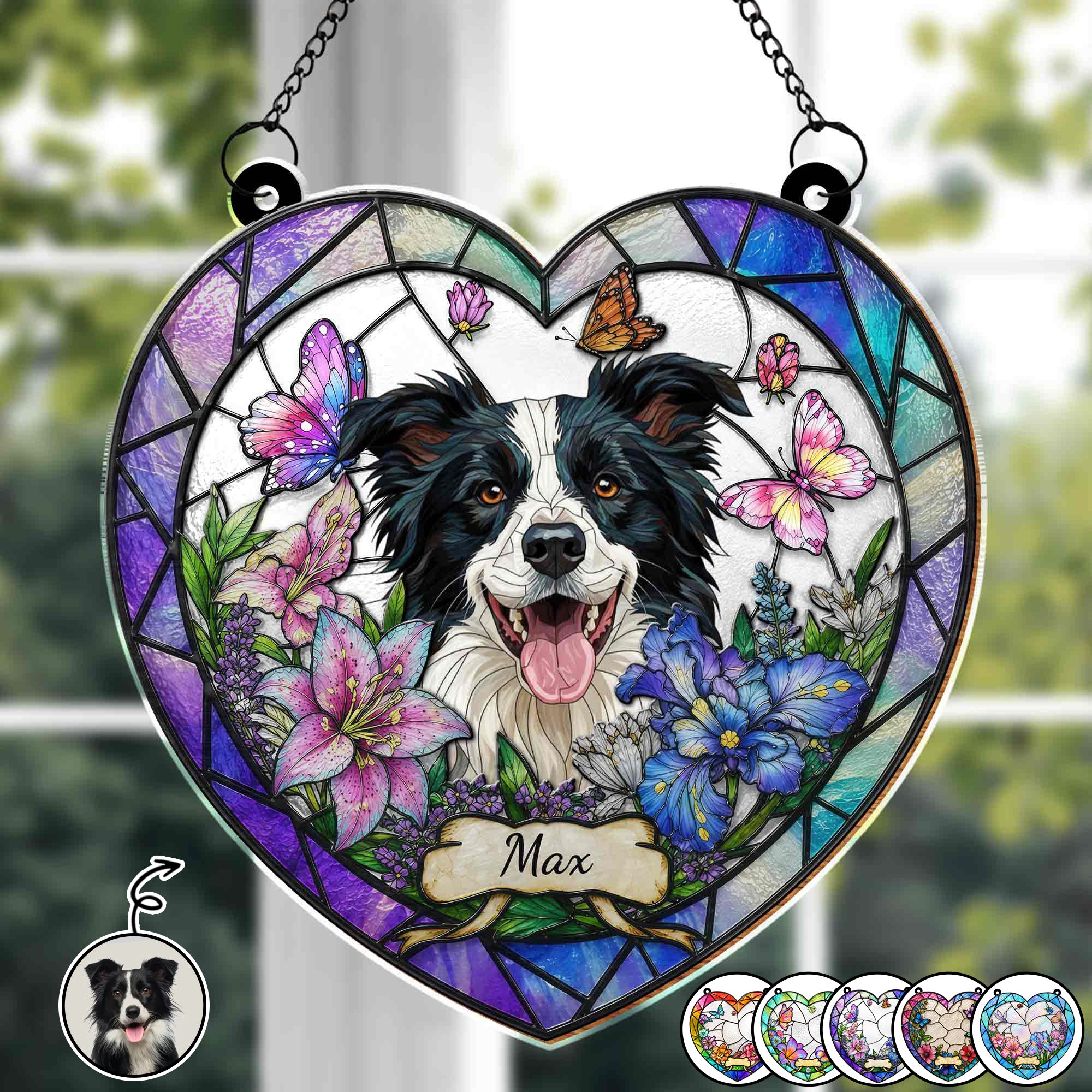 Personalized Dog Memorial Suncatcher Custom Name Gift for Pet Lovers Suncatcher GradoCreations