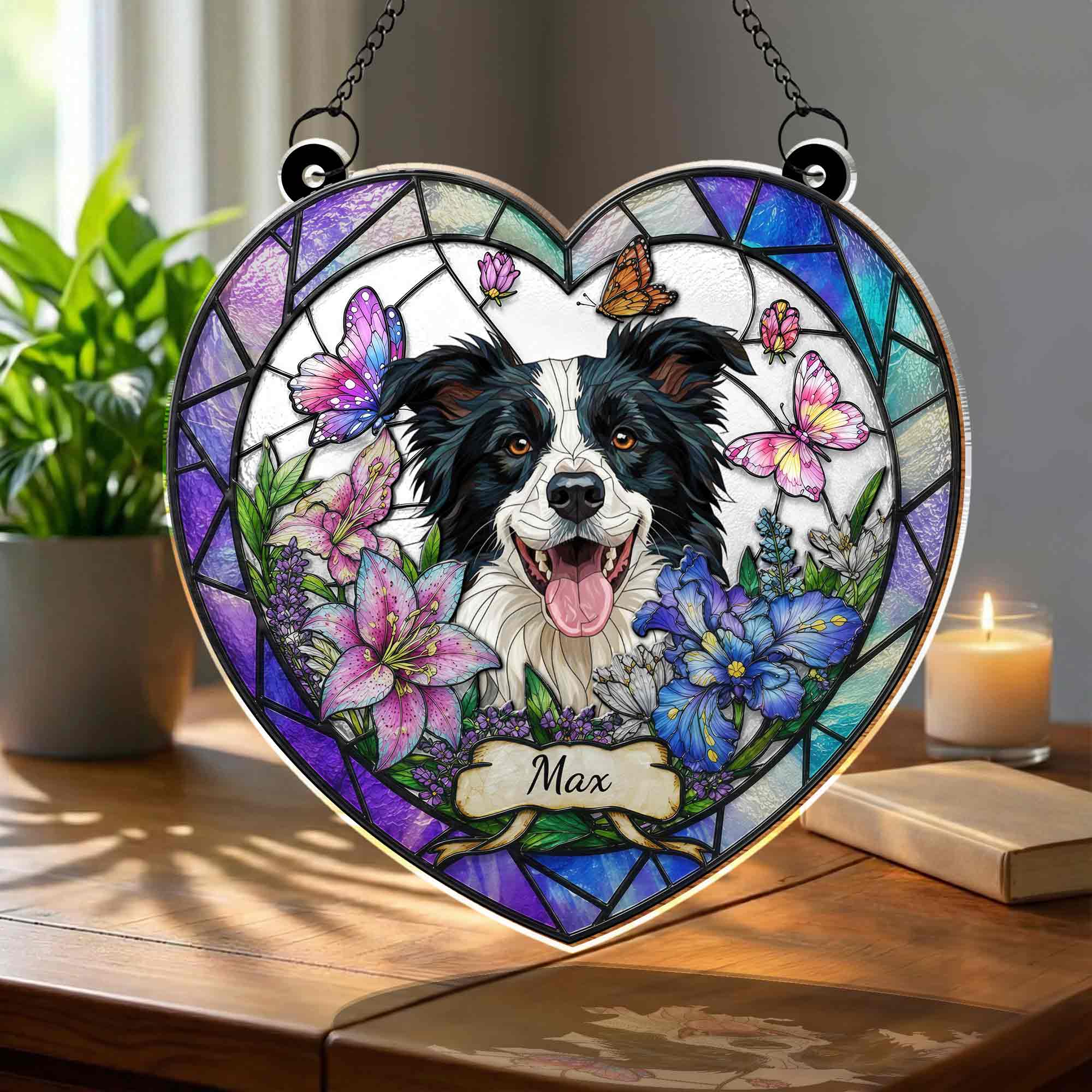 Personalized Dog Memorial Suncatcher Custom Name Gift for Pet Lovers Suncatcher GradoCreations