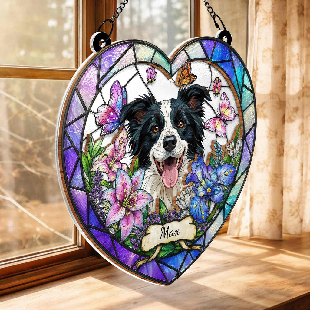 Personalized Dog Memorial Suncatcher Custom Name Gift for Pet Lovers Suncatcher GradoCreations