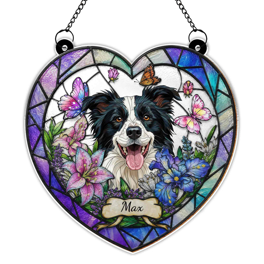 Personalized Dog Memorial Suncatcher Custom Name Gift for Pet Lovers Suncatcher GradoCreations