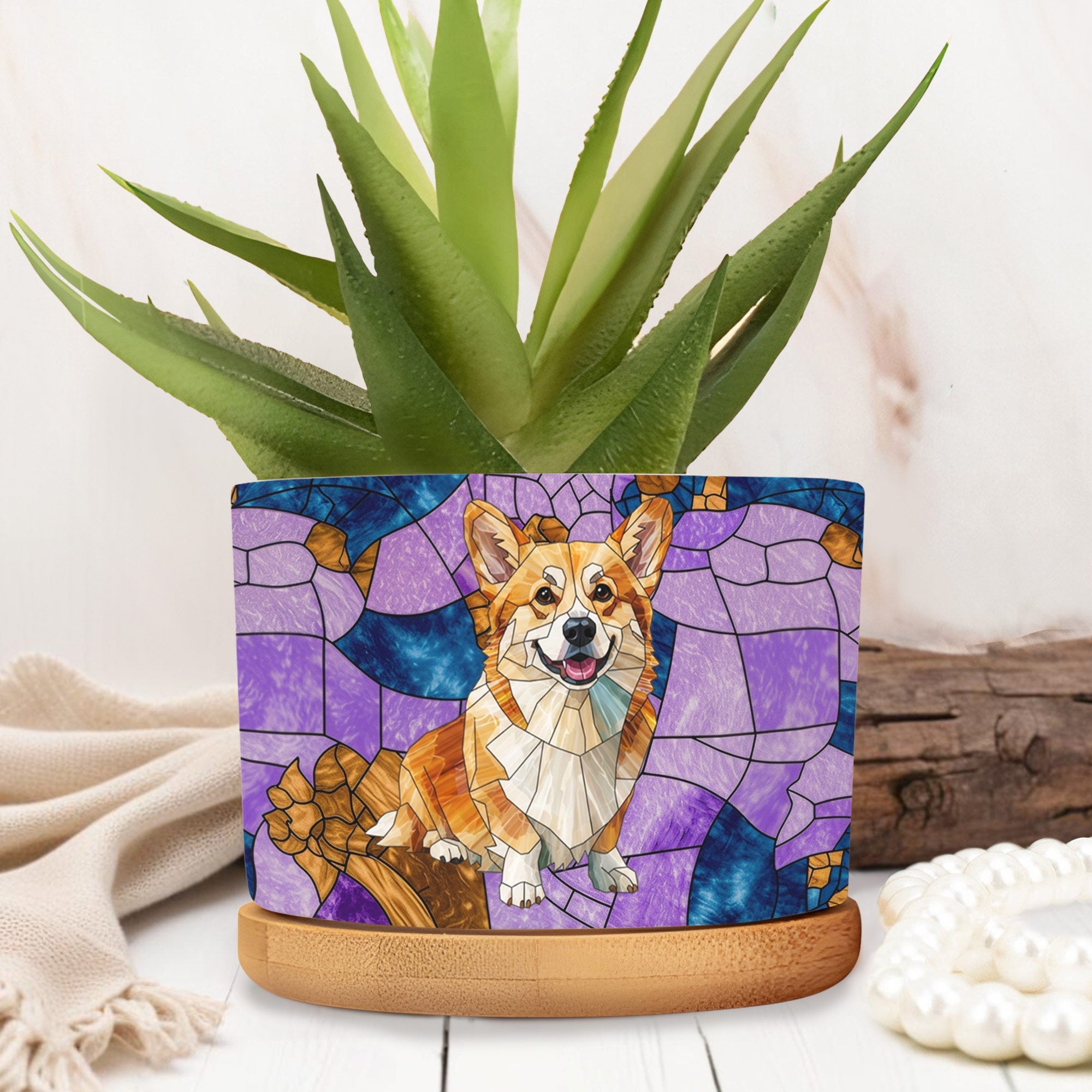 Personalized Corgi Plant Pot Custom Design Gift for Dog Lover