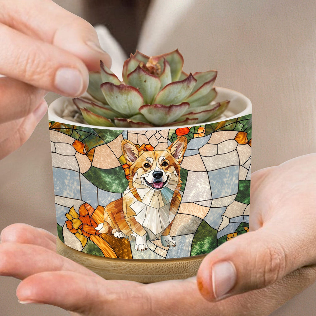 Personalized Corgi Plant Pot Custom Design Gift for Dog Lover Ceramic Plant Pot GradoCreations