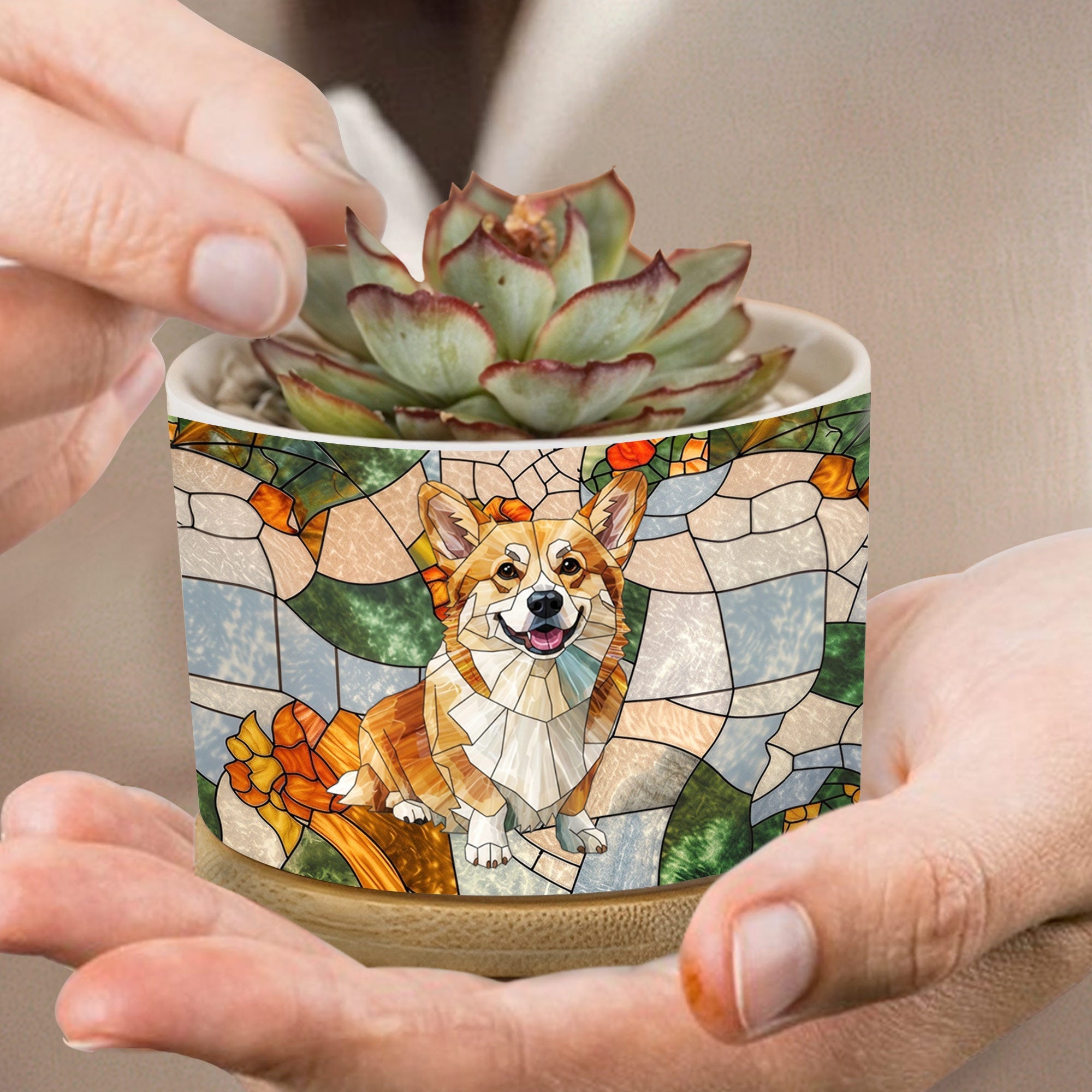 Personalized Corgi Plant Pot Custom Design Gift for Dog Lover