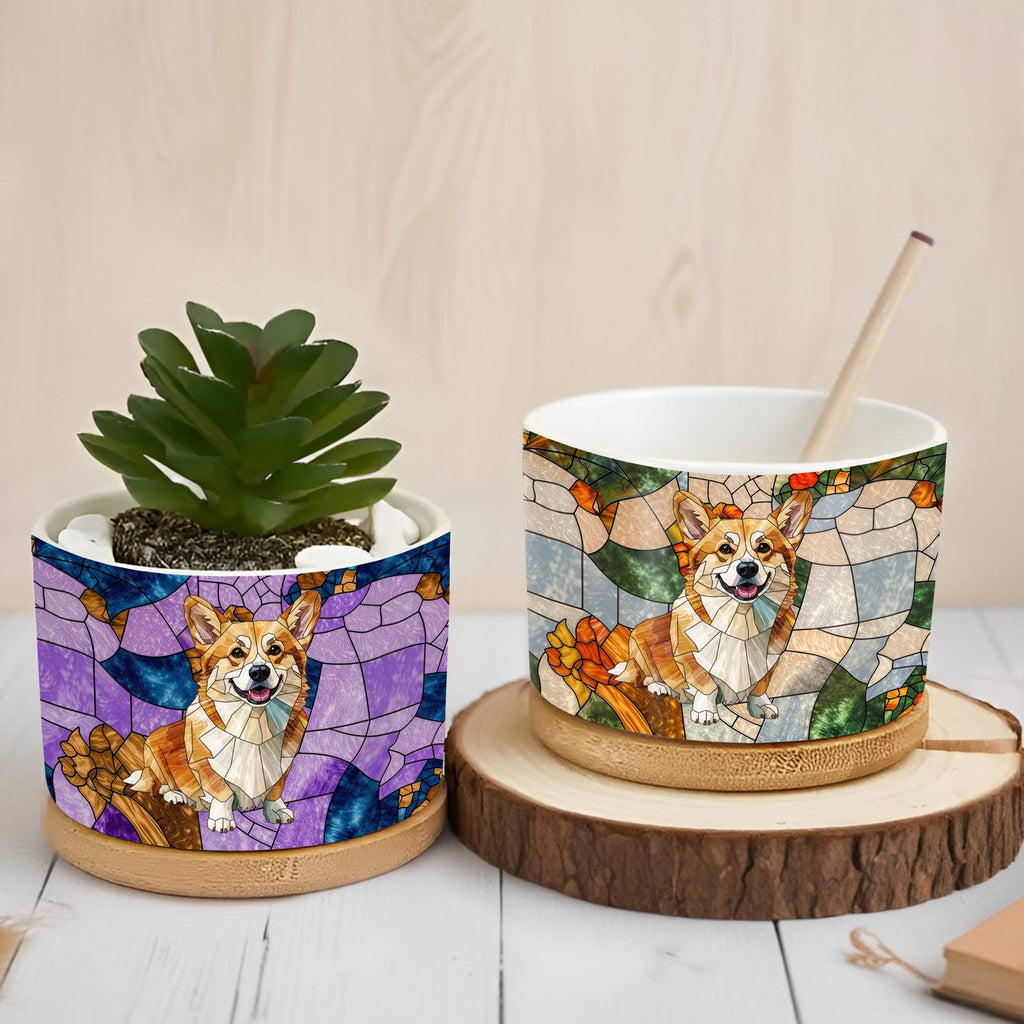 Personalized Corgi Plant Pot Custom Design Gift for Dog Lover Ceramic Plant Pot GradoCreations