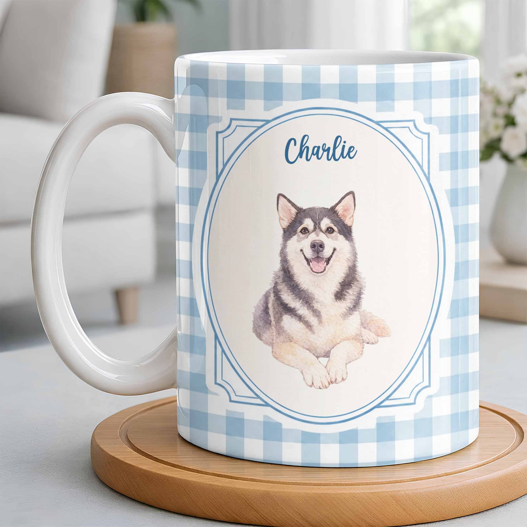 Personalized Dog Portrait Coffee Mug Custom Photo Gift for Dog Lovers Edge-to-edge Mug GradoCreations