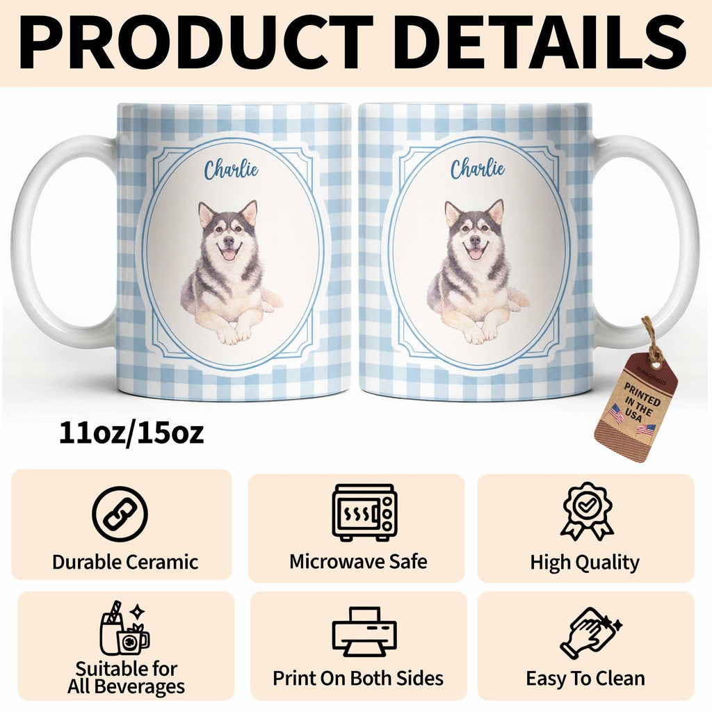 Personalized Dog Portrait Coffee Mug Custom Photo Gift for Dog Lovers Edge-to-edge Mug GradoCreations