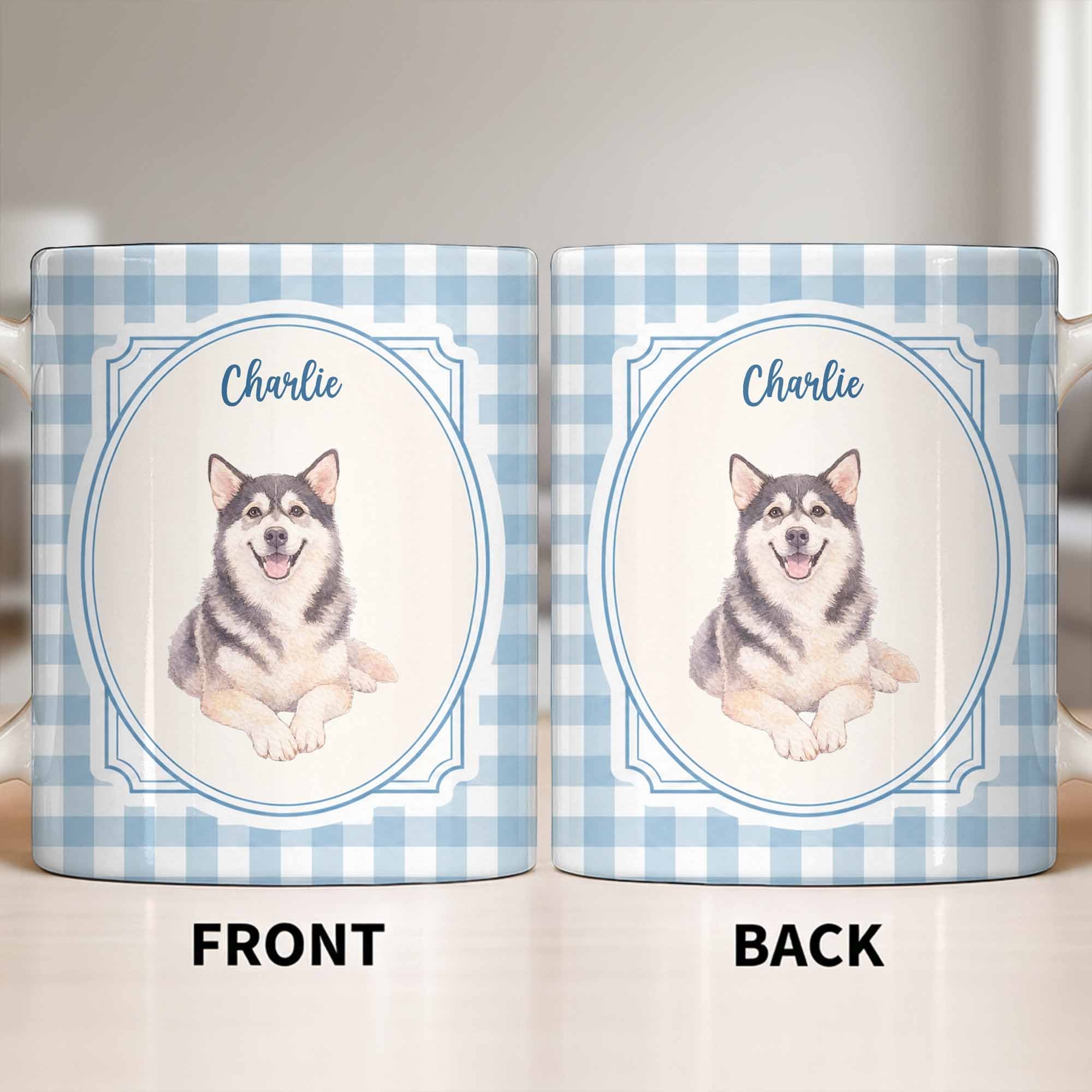 Personalized Dog Portrait Coffee Mug Custom Photo Gift for Dog Lovers Edge-to-edge Mug GradoCreations
